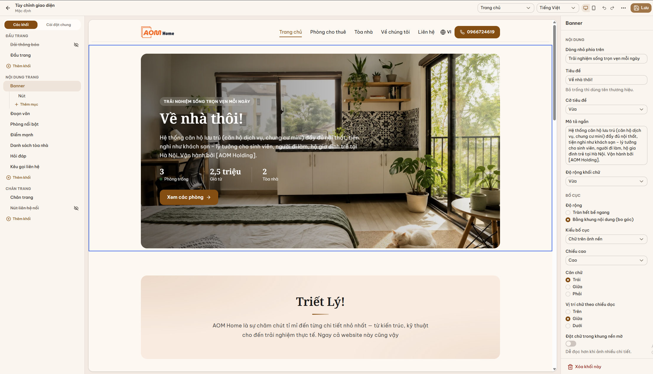 AOM Roomi — Nền tảng quản lý và vận hành nhà cho thuê - Screenshot 1