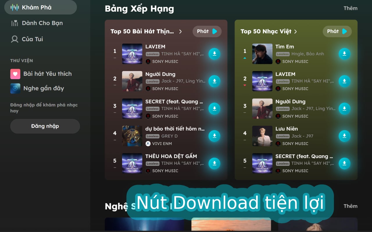 NhacCuaTui Downloader - Screenshot 2
