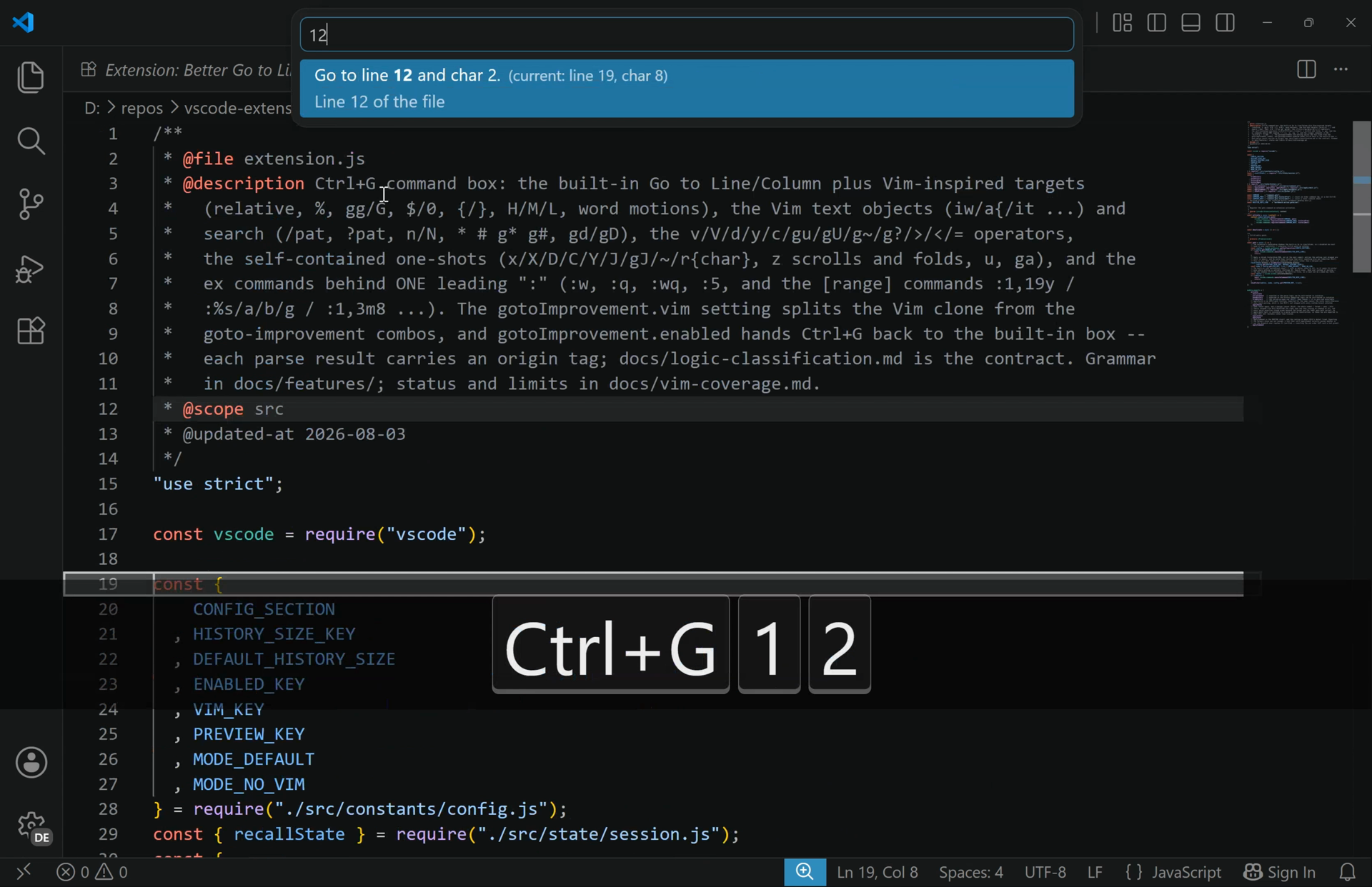 Better Go to Line/Column - Screenshot 3