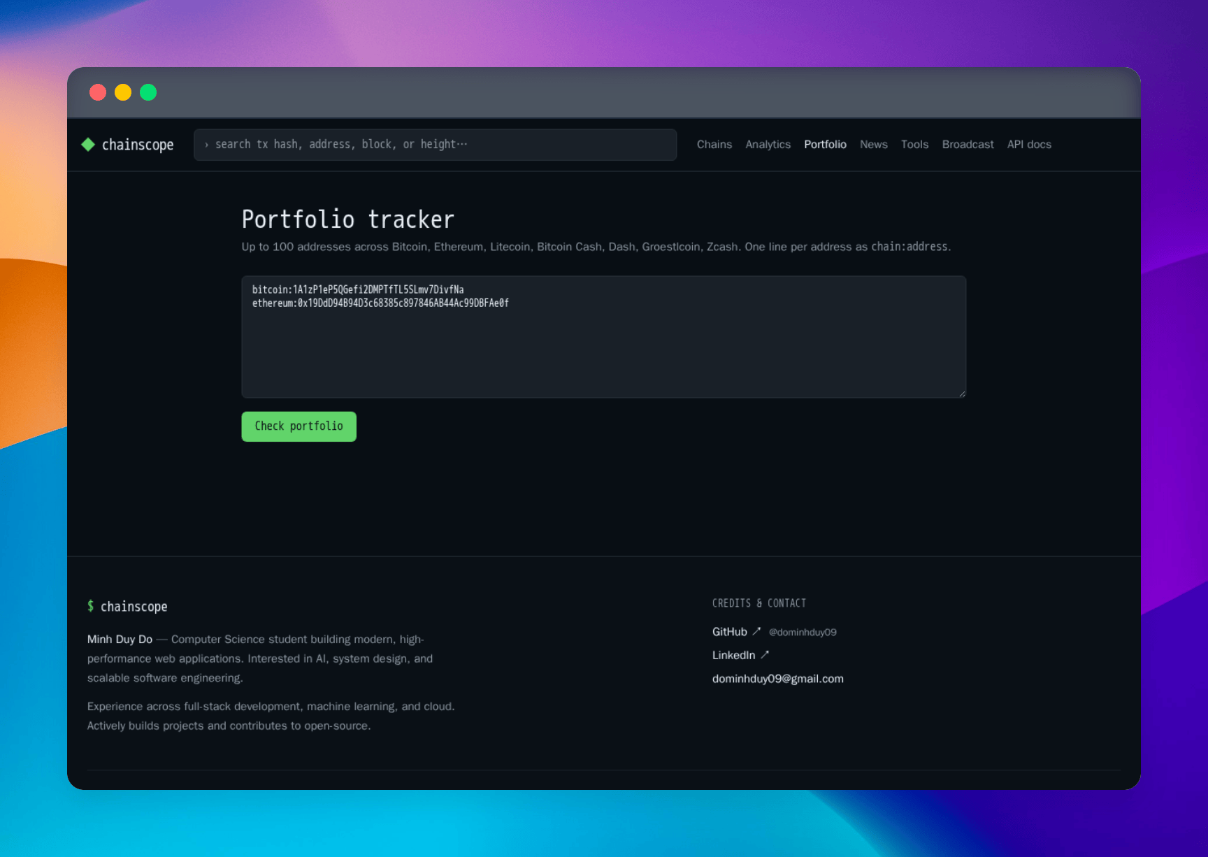 ChainScope — Blockchair Multi-Chain Explorer - Screenshot 3