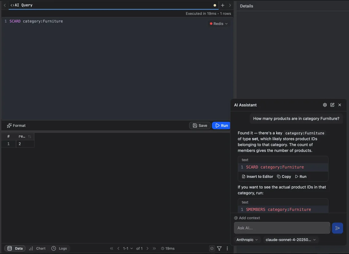 FlexTable - SQL & NoSQL database client, one editor - Screenshot 3