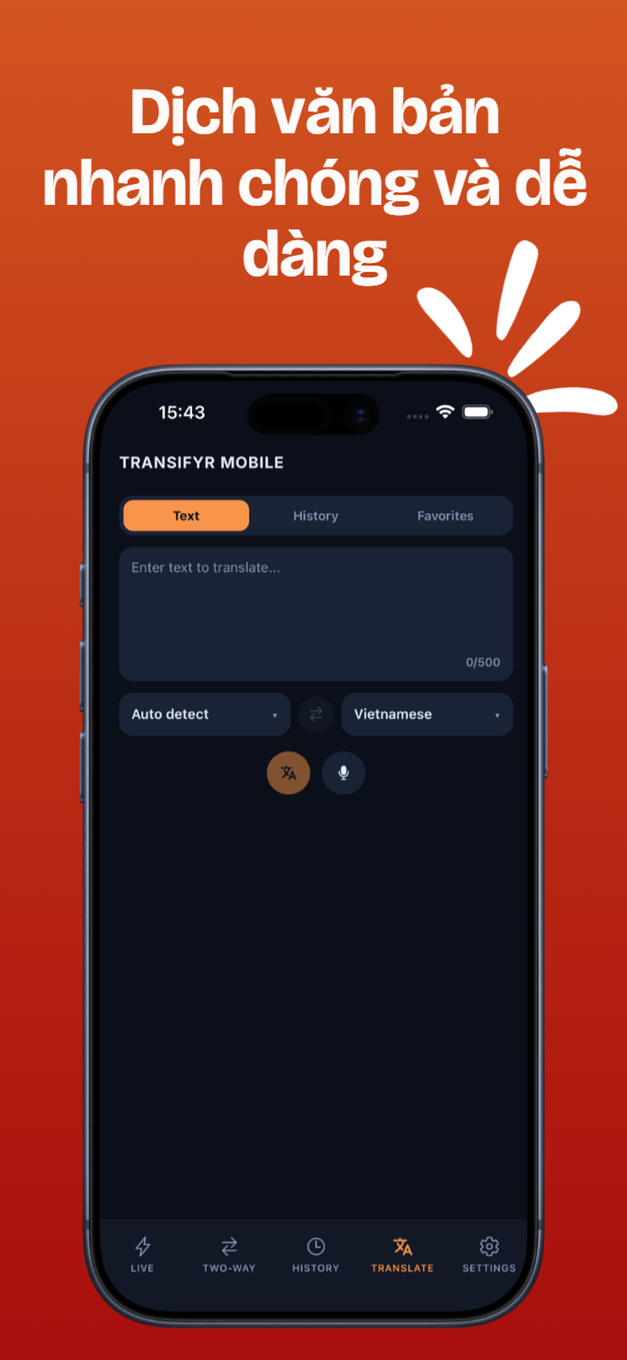 Transifyr Mobile (iOS + Android) - Screenshot 4
