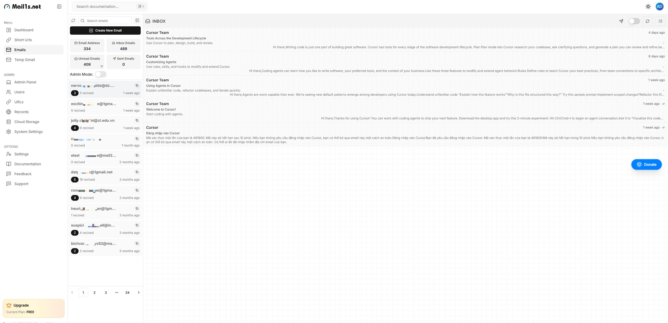 Mail1s.net - Screenshot 2