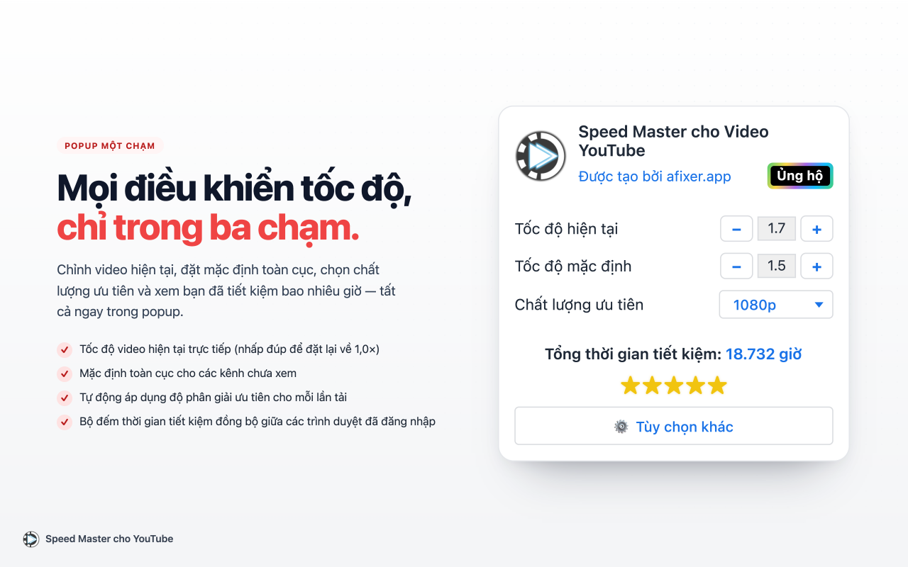 Speed Master cho Video YouTube - Screenshot 2