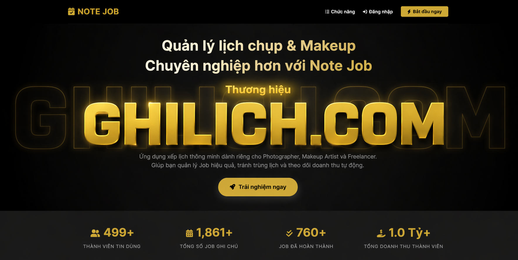 GHI LỊCH - Ghi Chú lịch cho thợ ảnh, Thợ Make - Screenshot 1