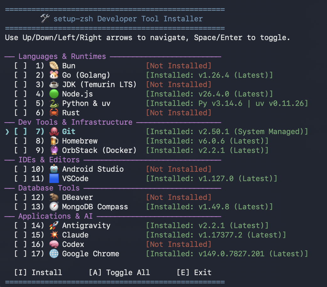 setup-zsh - Screenshot 1