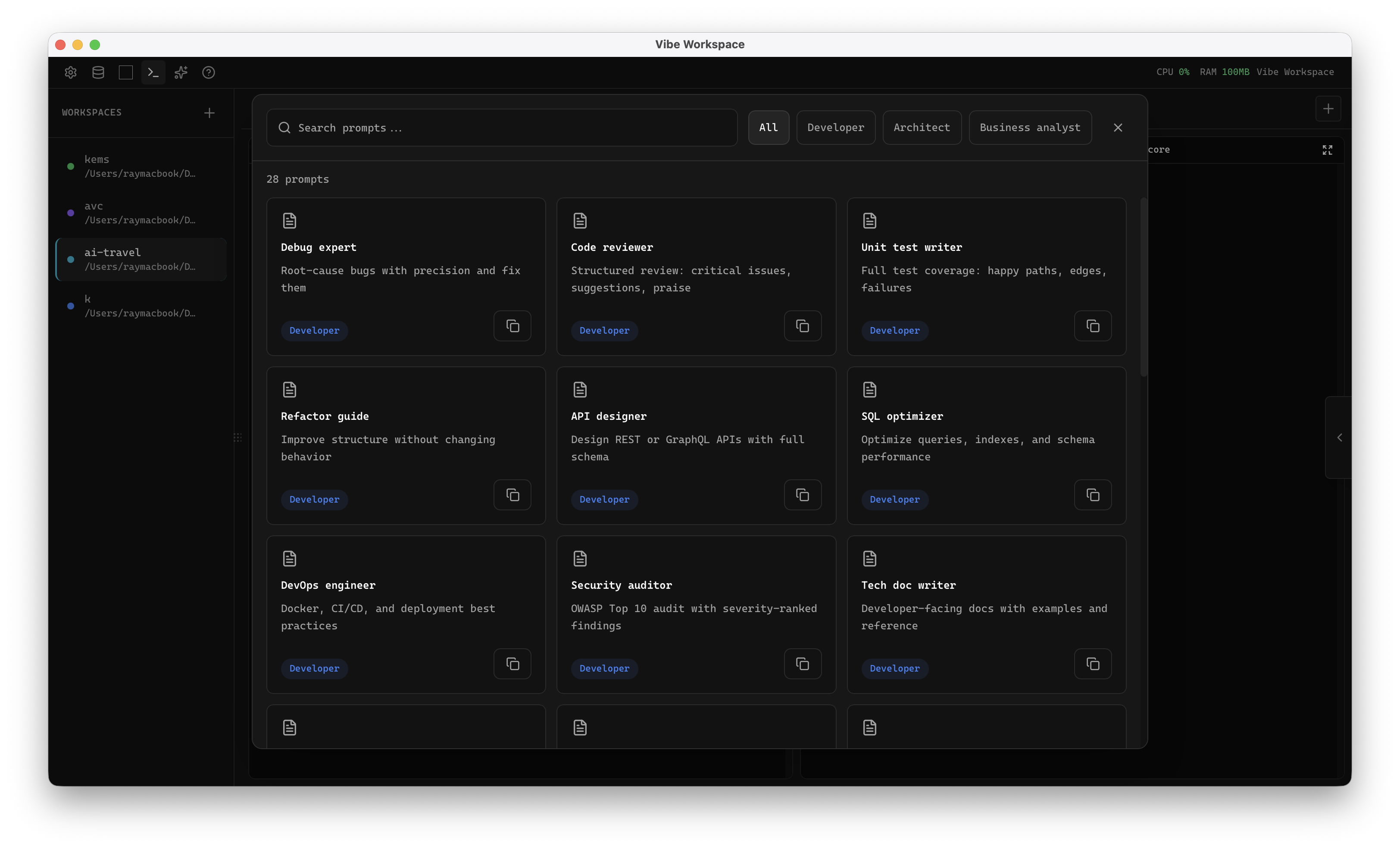 Vibe Workspace - Vibe Coding Tool Platform (All platform) - Screenshot 3