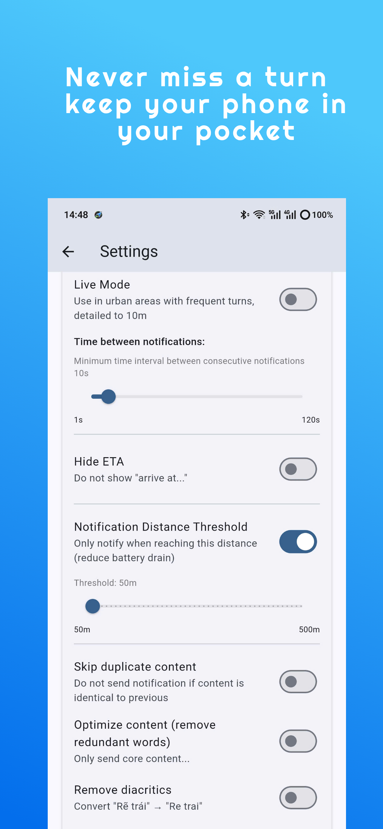 NaviWatch chỉ đường Watch/Band - Screenshot 5