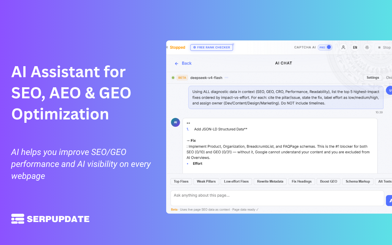 Advanced SEO/GEO Audit & Rank Checker - Screenshot 2
