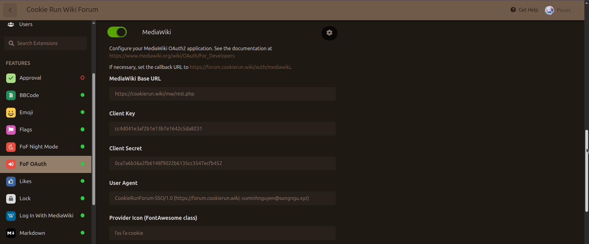 Đăng nhập bằng MediaWiki (cho Flarum) - Screenshot 2