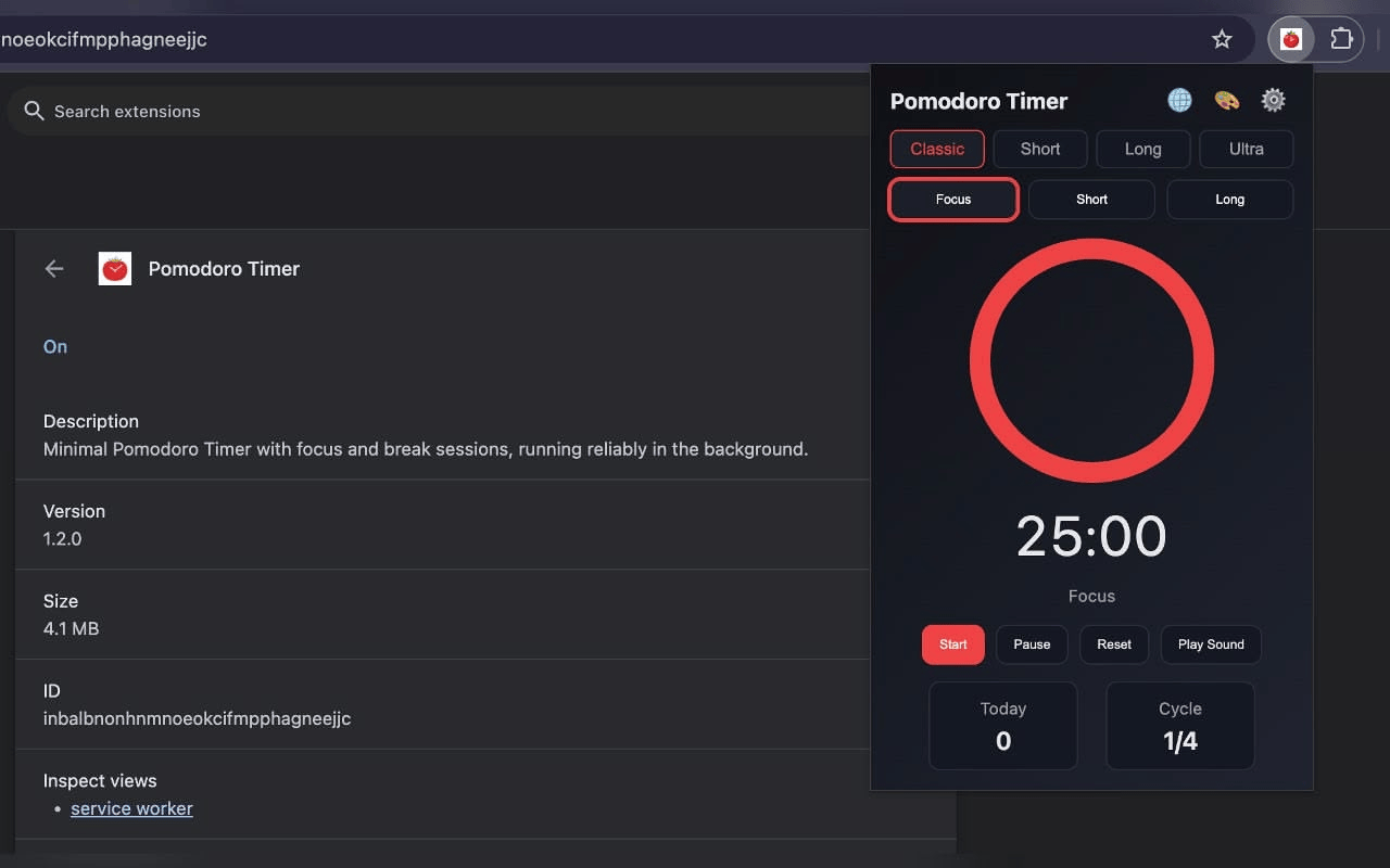 Pomodoro Timer - Screenshot 1