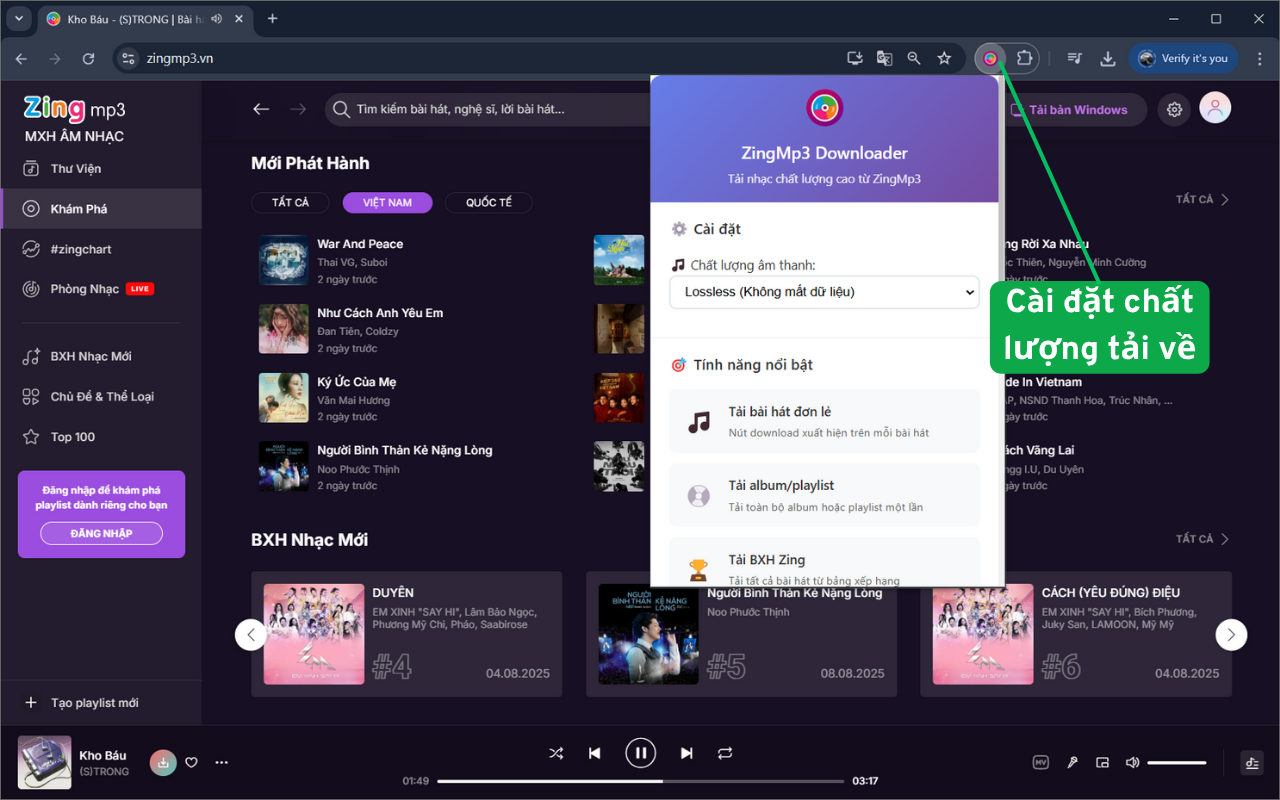ZingMp3 Downloader - Screenshot 1