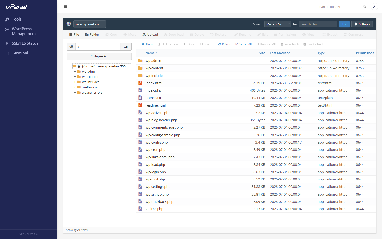 vPanel - Quản trị Máy chủ VPS / Cloud Server - Screenshot 4
