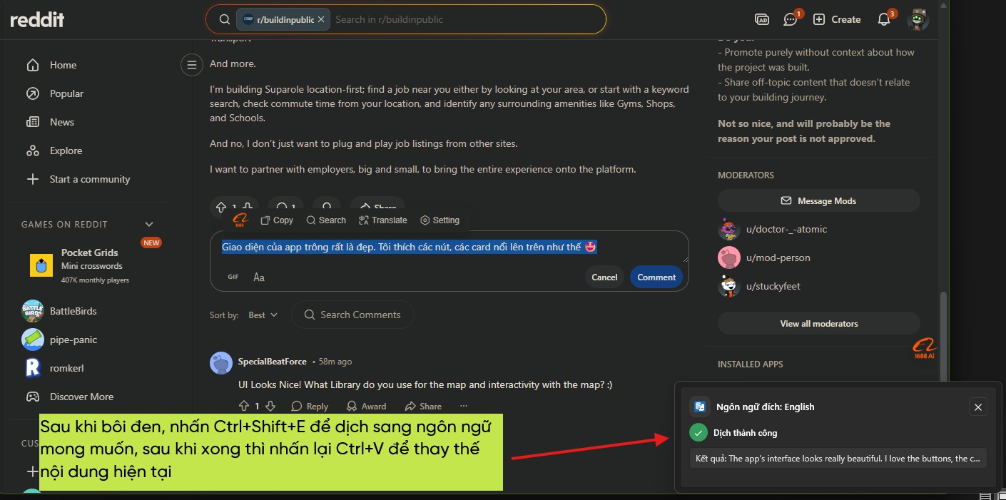 Instant Translate (chỉ Windows) - Screenshot 2