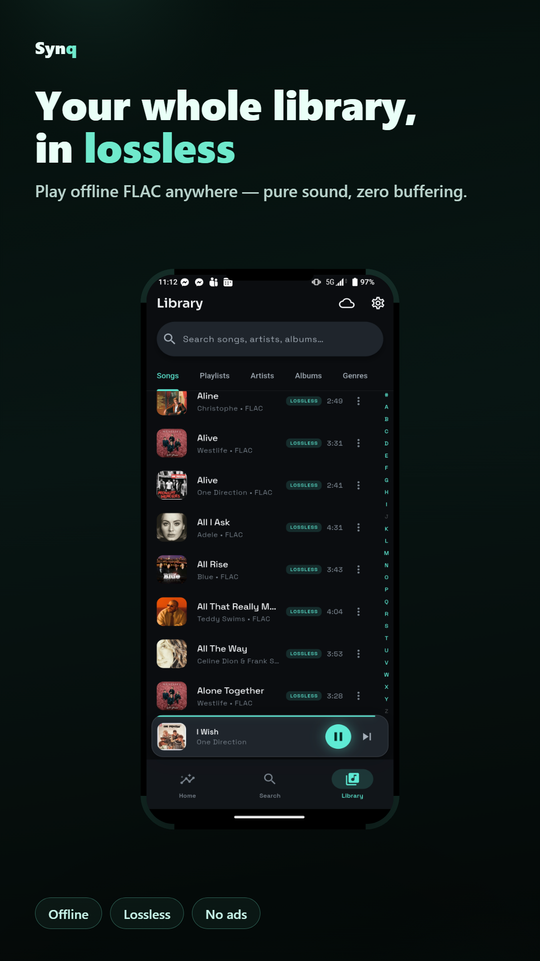 Synq - Hires Offline Music App - App Store - Screenshot 4