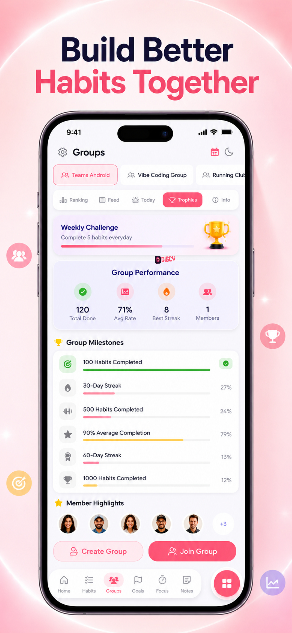 Discy - Habit & Life Tracker - Screenshot 3