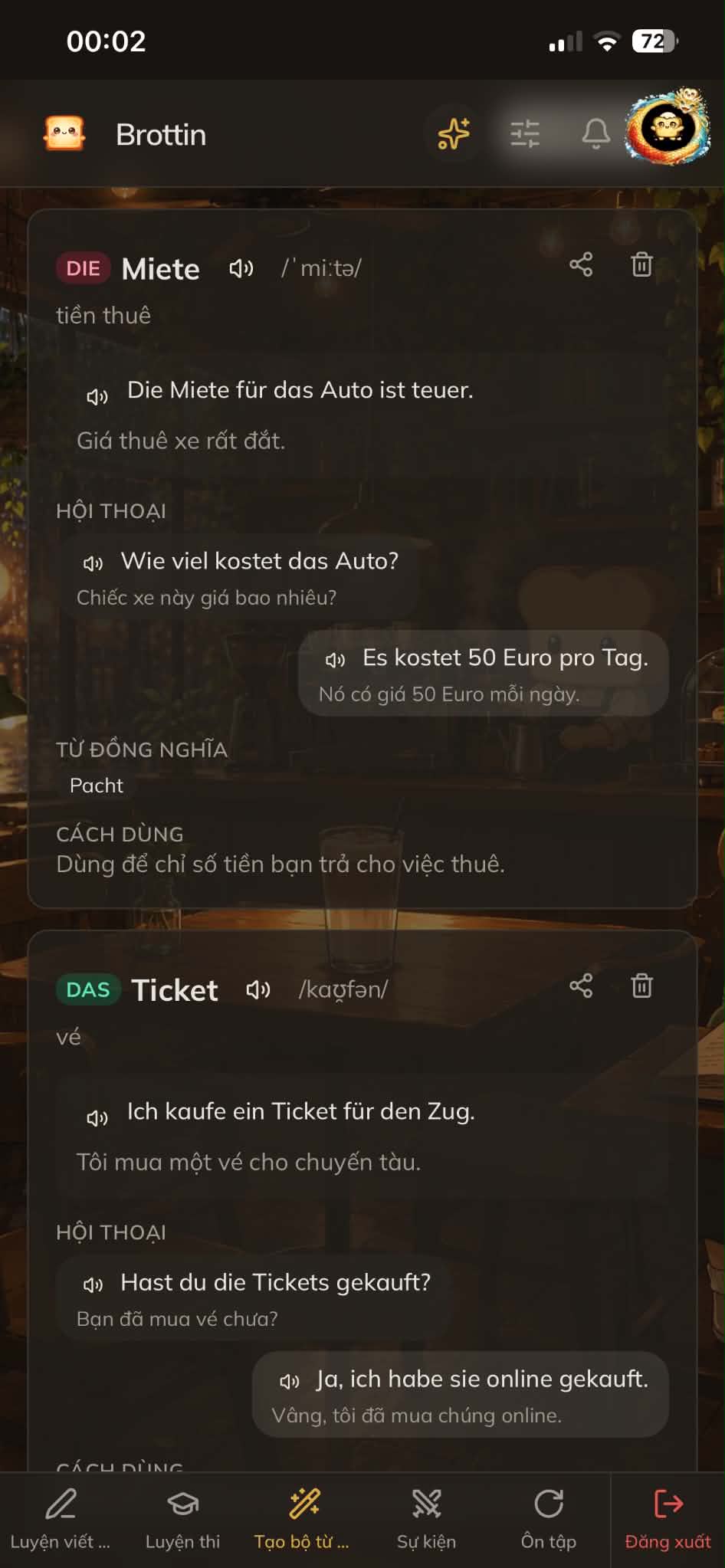 Brottin — Học tiếng Đức online - Screenshot 1