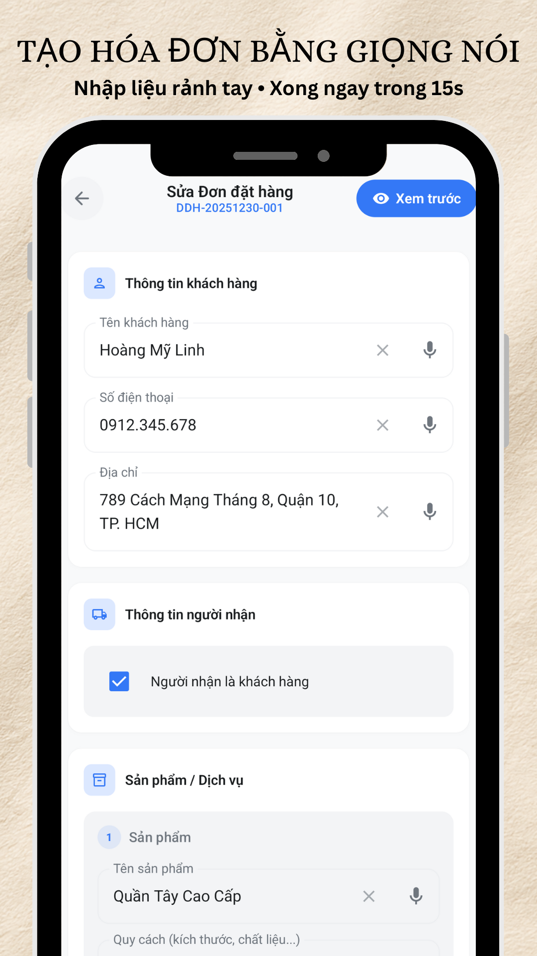 Tạo Hóa Đơn & Quản Lý Shop - Screenshot 4