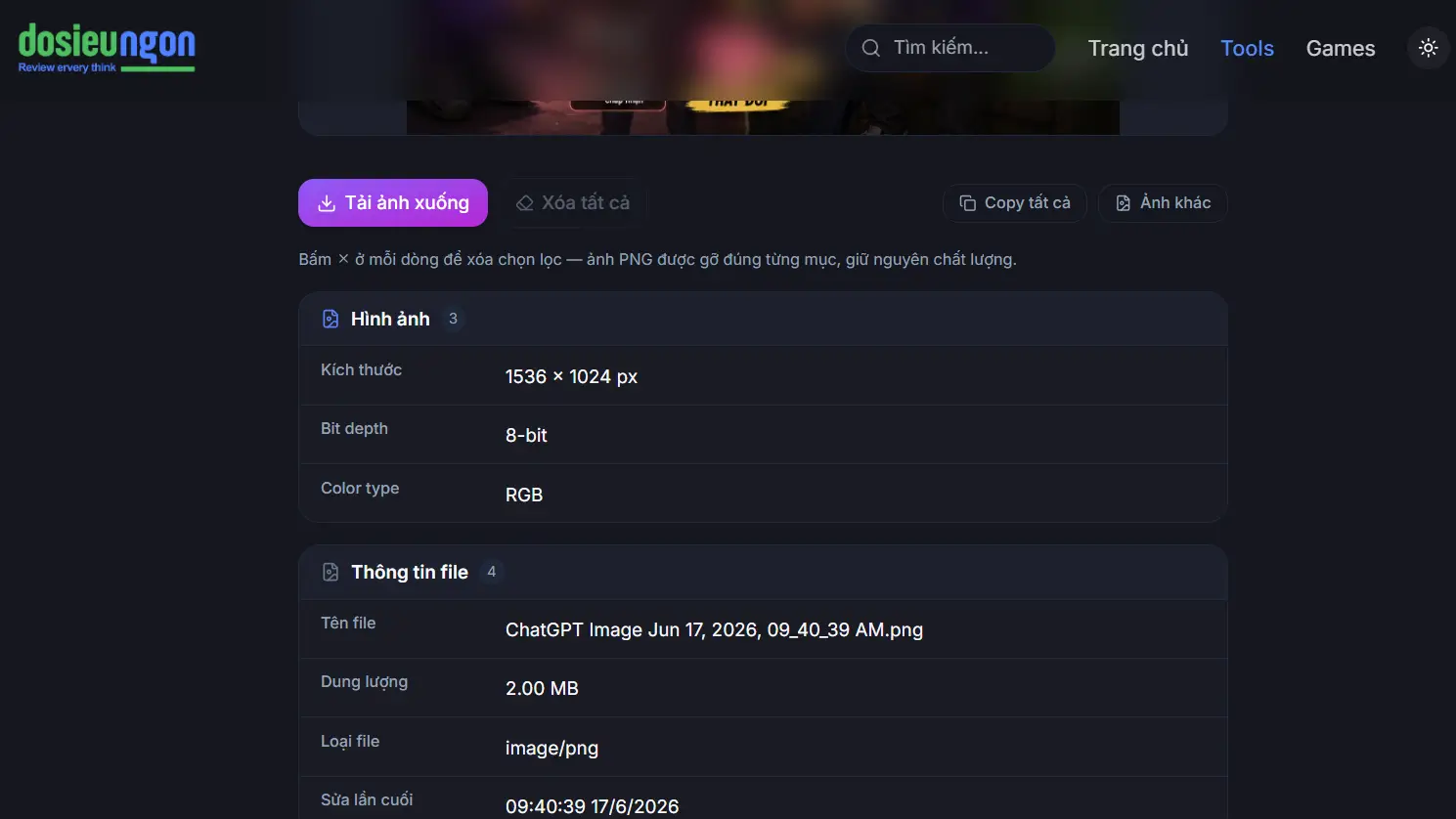 Soi Metadata Ảnh - Screenshot 2