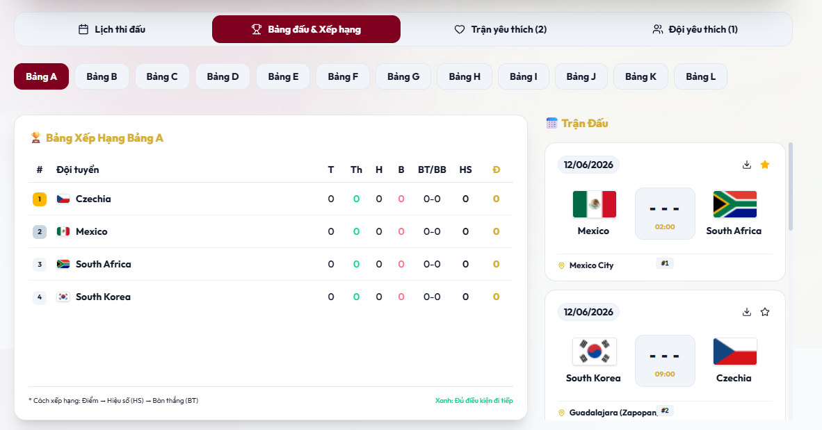 Lịch Thi Đấu World Cup 2026 - Screenshot 4
