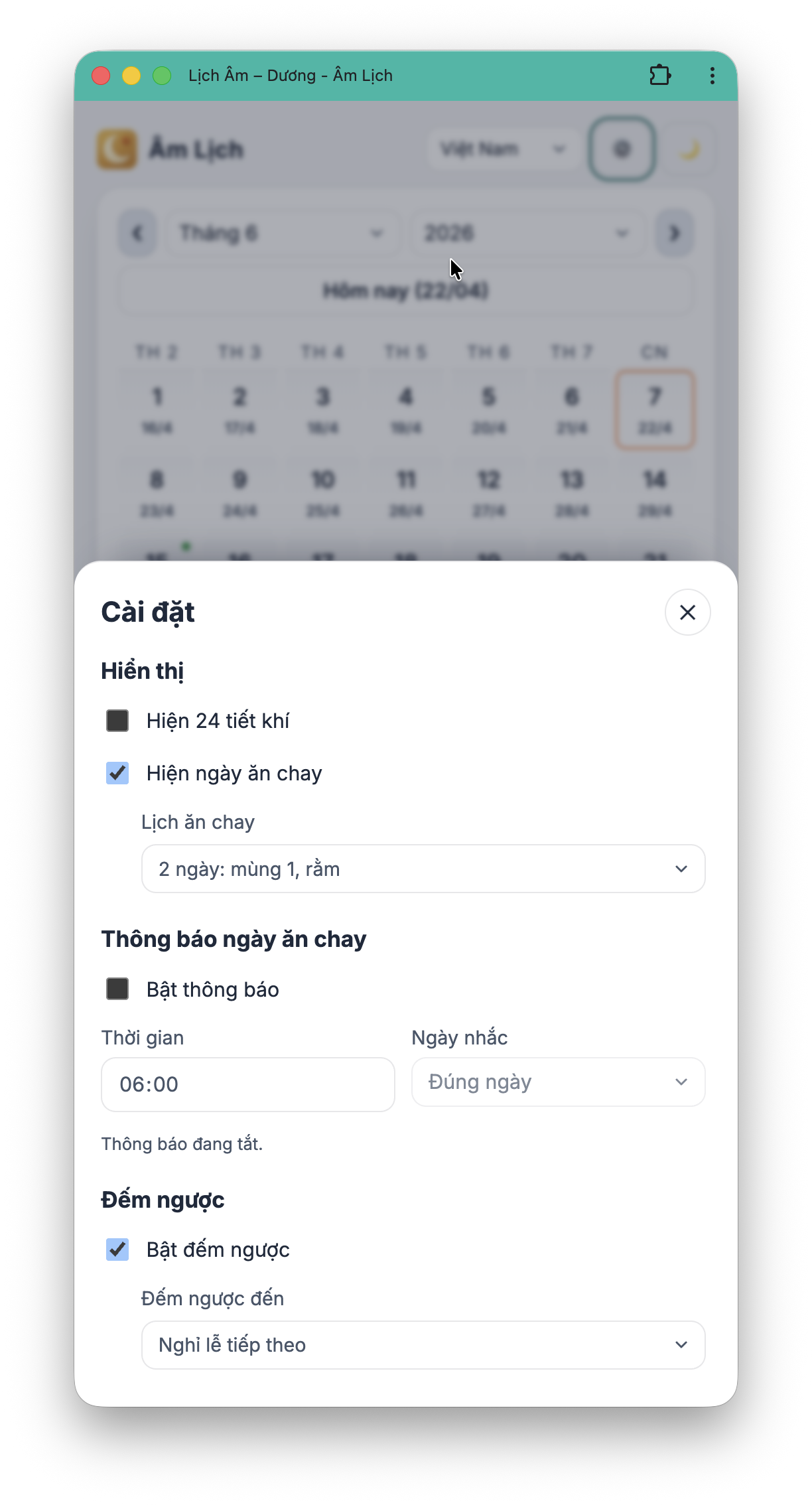 Lịch Âm Dương – Lịch Vạn Niên PWA - Screenshot 2