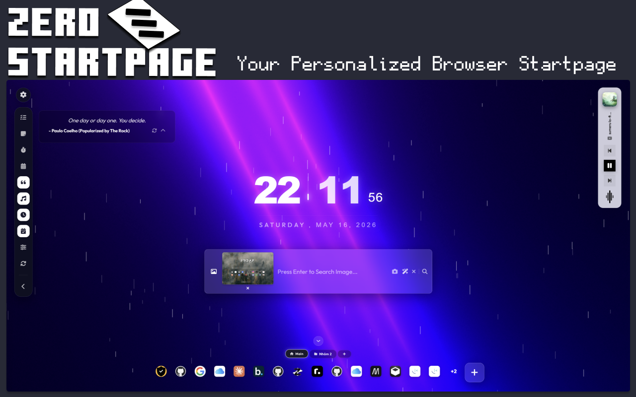 Zero Startpage - Newtab Replacement - Screenshot 3