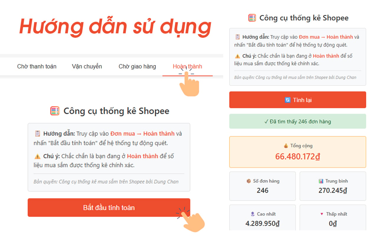 Công cụ thống kê Shopee - Screenshot 1