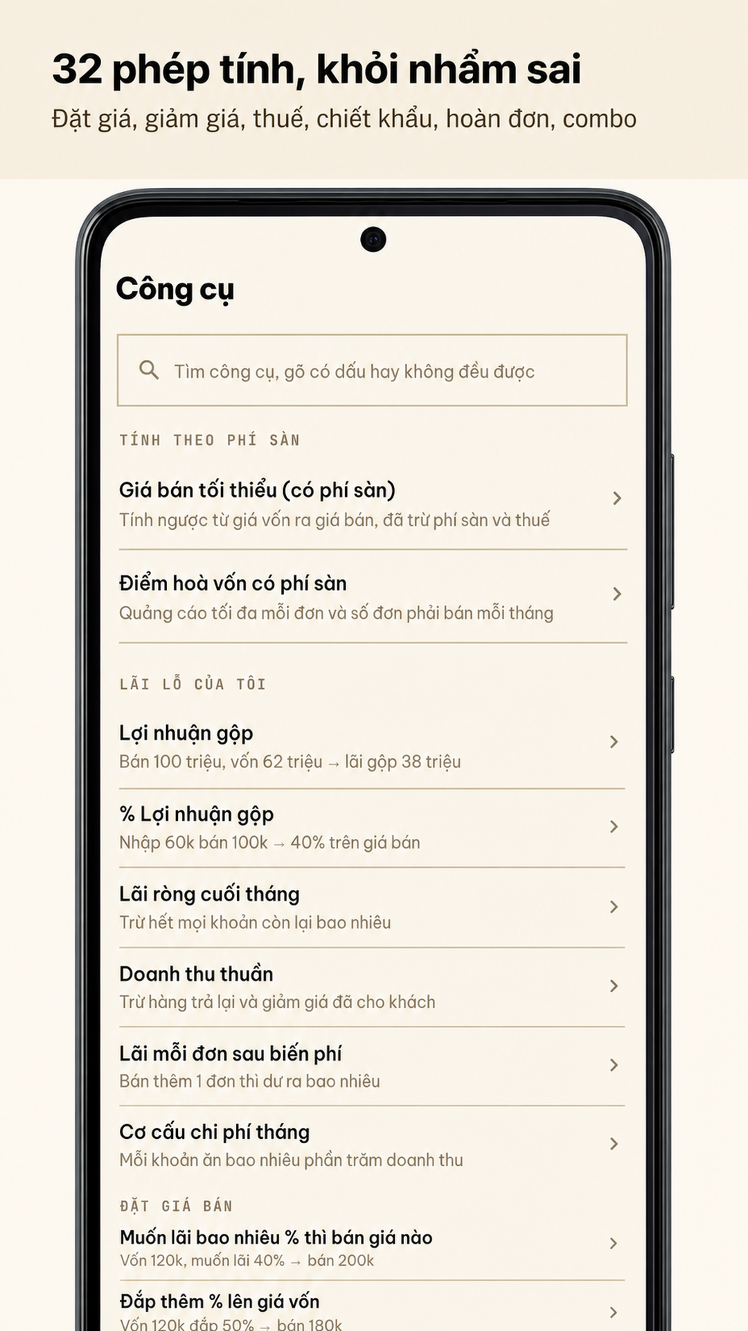 Lợi Nhuận - Giá Bán & Phí Sàn - Screenshot 5