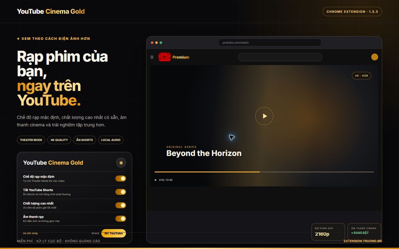 YouTube Cinema Gold - Screenshot 2