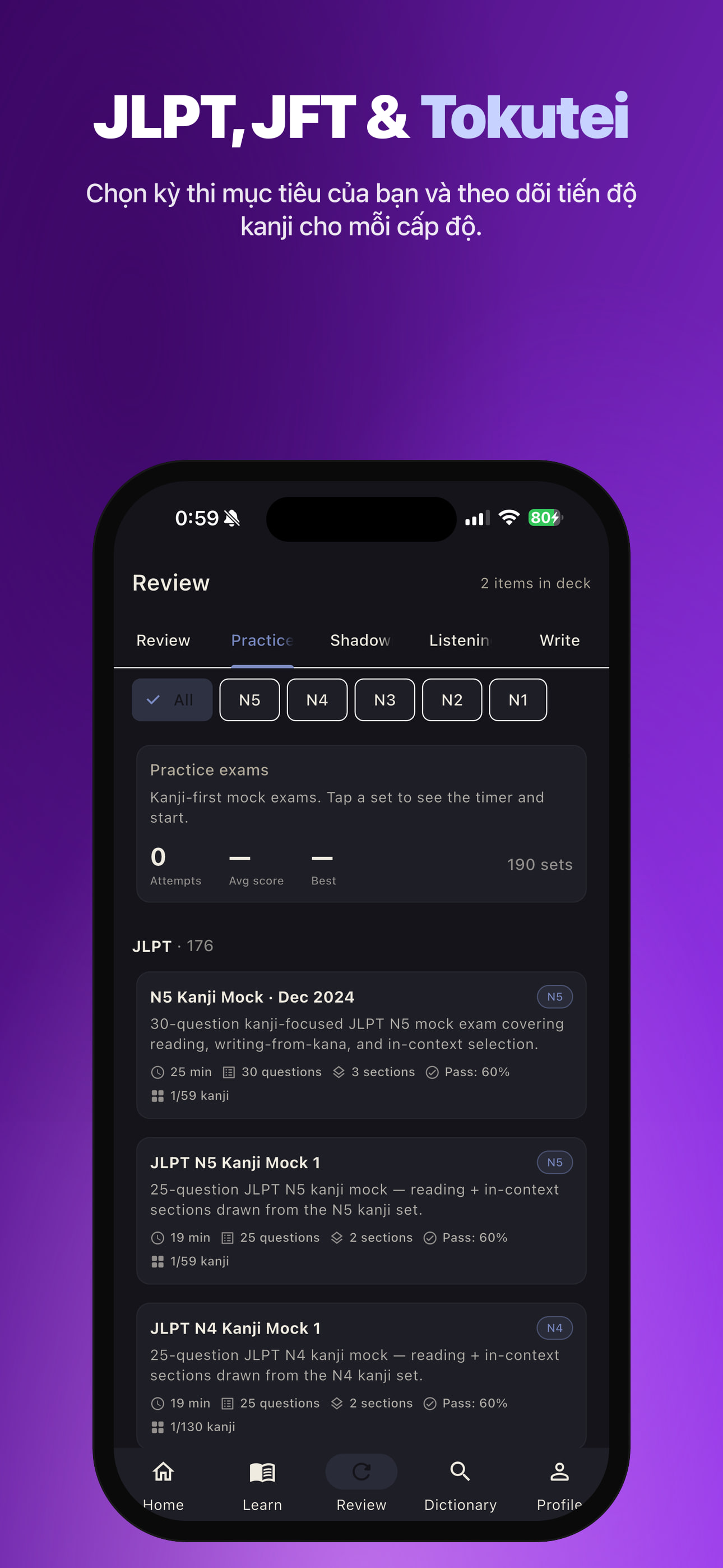 Kanji 360 — Read your way to fluent Japanese (N5 → N1) - Screenshot 2