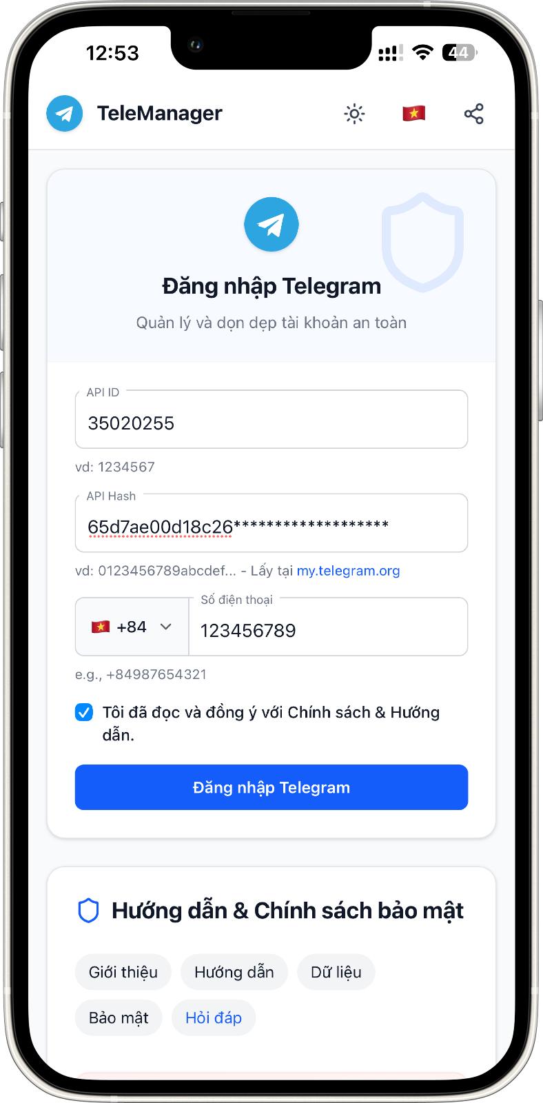 Quản lý rời hàng loạt Nhóm/ Kênh & xóa Bot trên Telegram - Screenshot 1