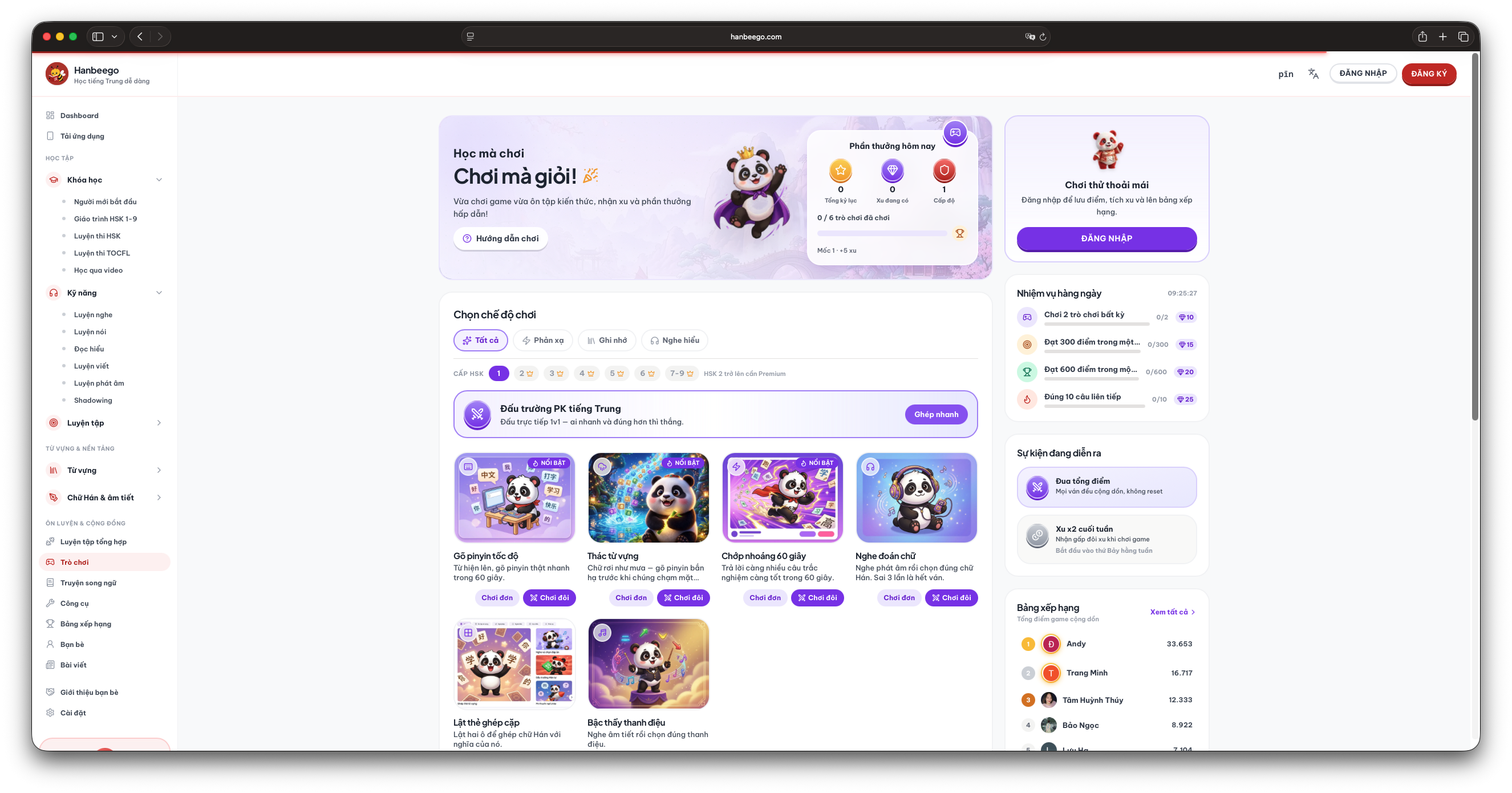 Học tiếng Trung online từ HSK 1–9 — Hanbeego - Screenshot 3