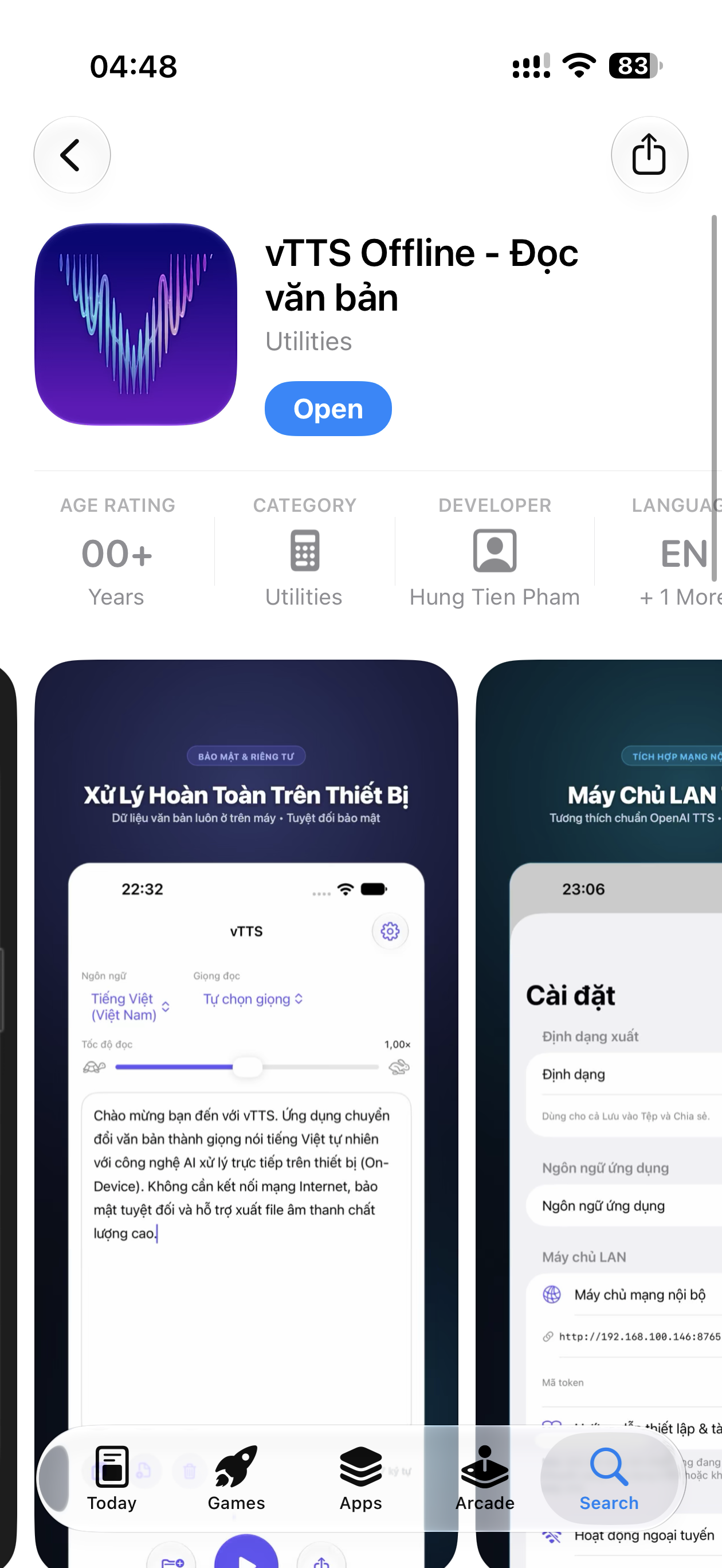 vTTS: Văn bản thành giọng nói - Screenshot 4