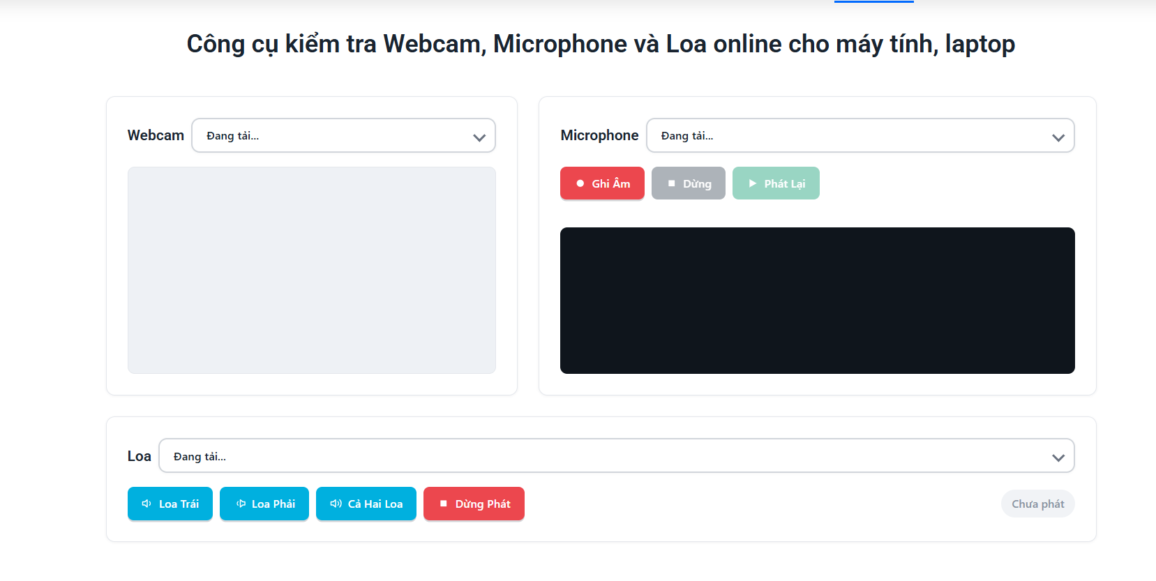 Webcam, Microphone & Speaker Test - Screenshot 1