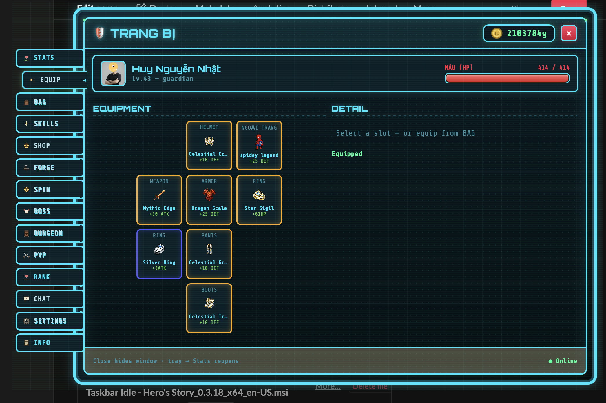 Taskbar Idle: Hero's Story - Screenshot 1