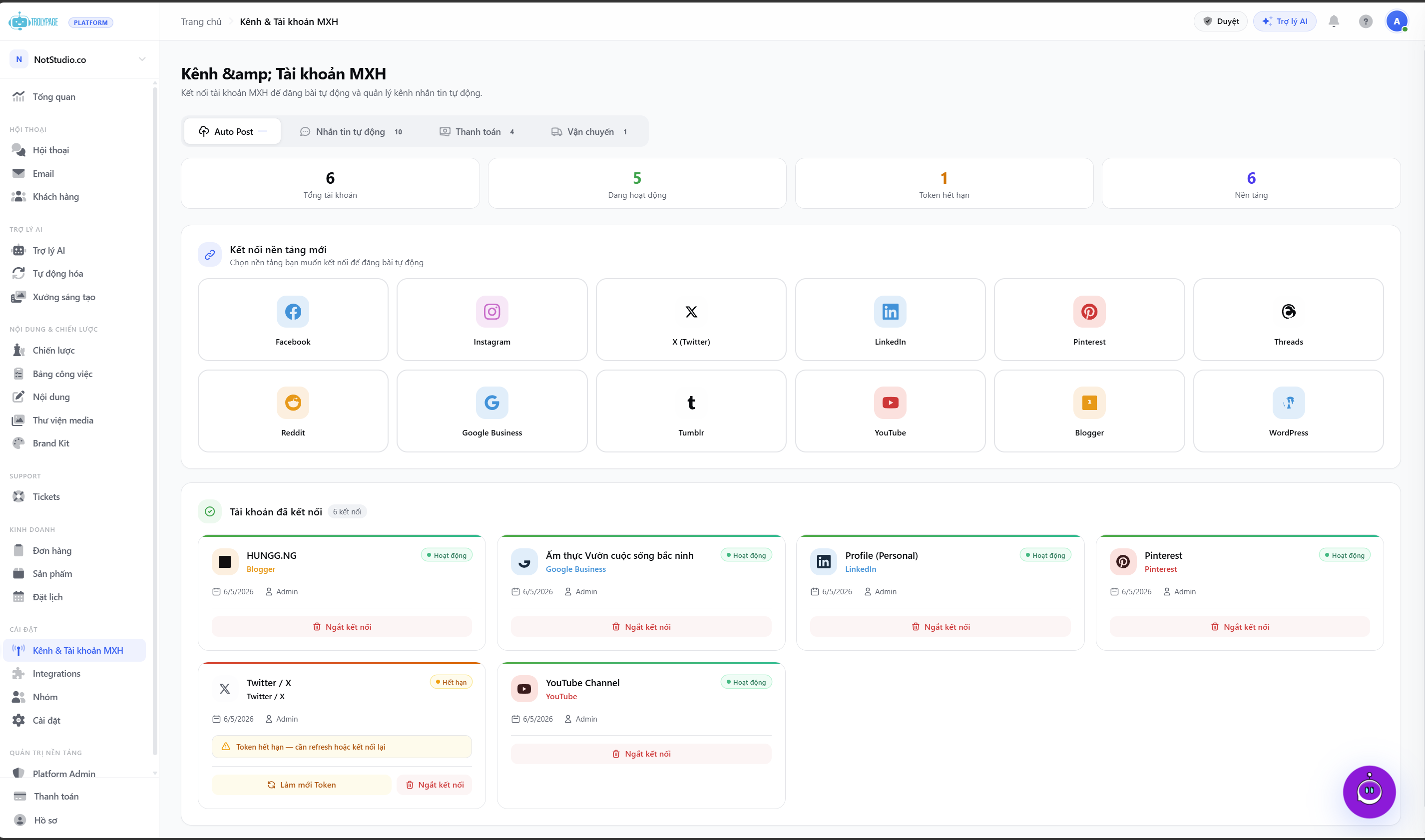 Trợ Lý Page - AI Agent Đa Kênh Toàn Diện - Screenshot 2