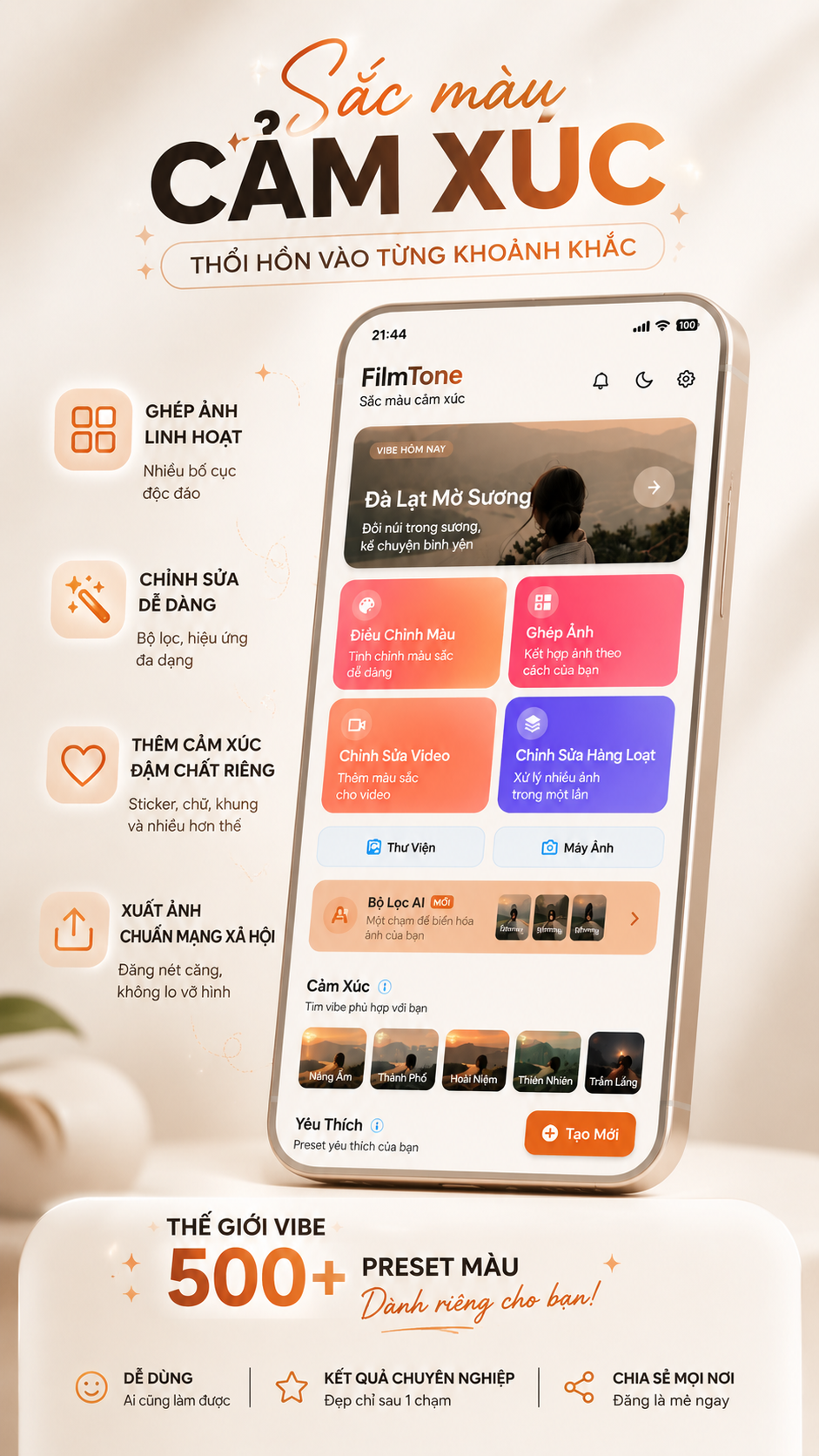 FilmTone - Preset Phim Cổ Điển App - App Store - Screenshot 1
