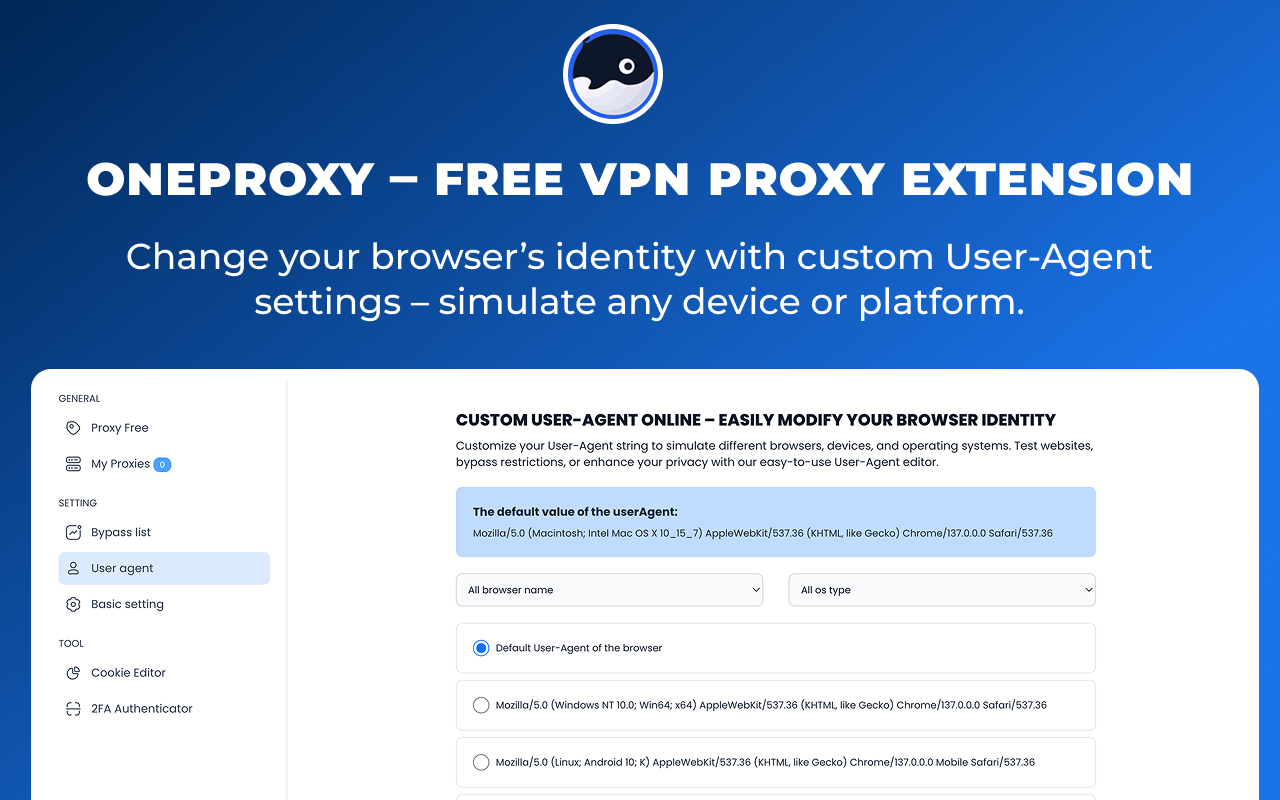 OneProxy – Free VPN Proxy Extension - Screenshot 4
