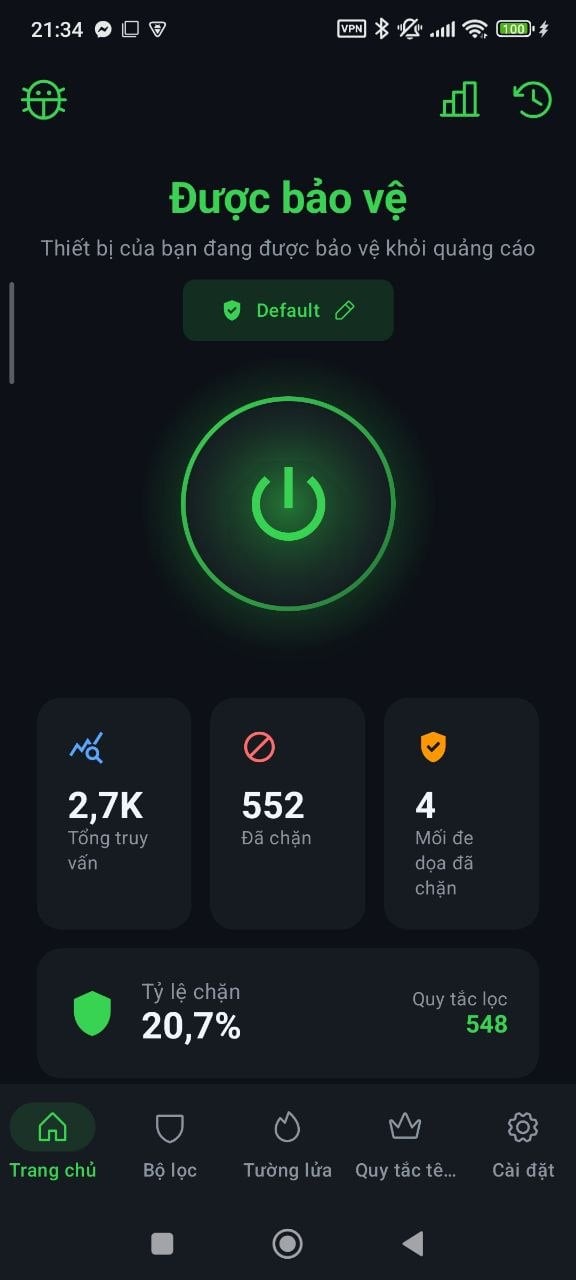 BlockAds – Free System-Wide Ad Blocker for Android - Screenshot 1