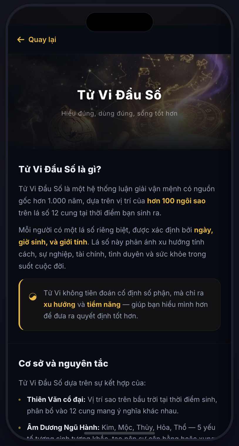 Xem Tử Vi Đẩu Số Online | Lá Số Tử Vi Trọn Đời - Screenshot 1