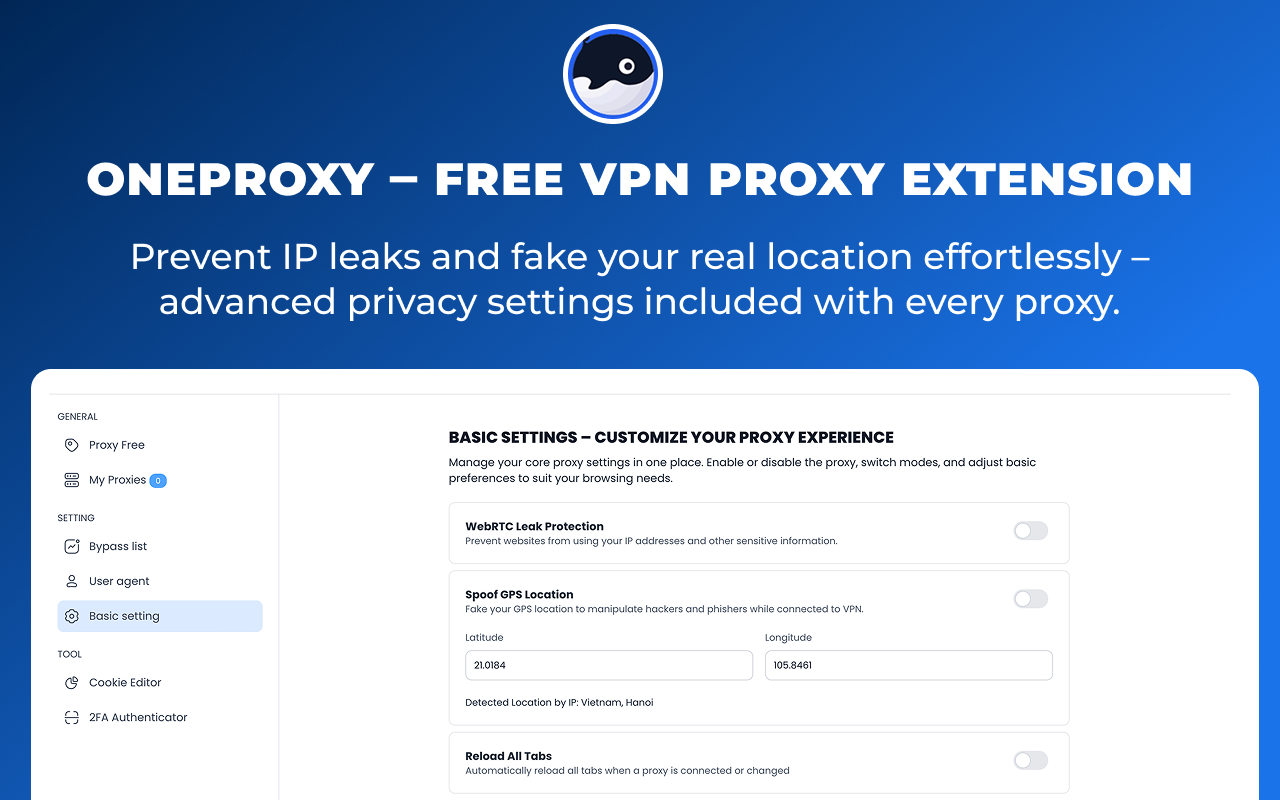 OneProxy – Free VPN Proxy Extension - Screenshot 3
