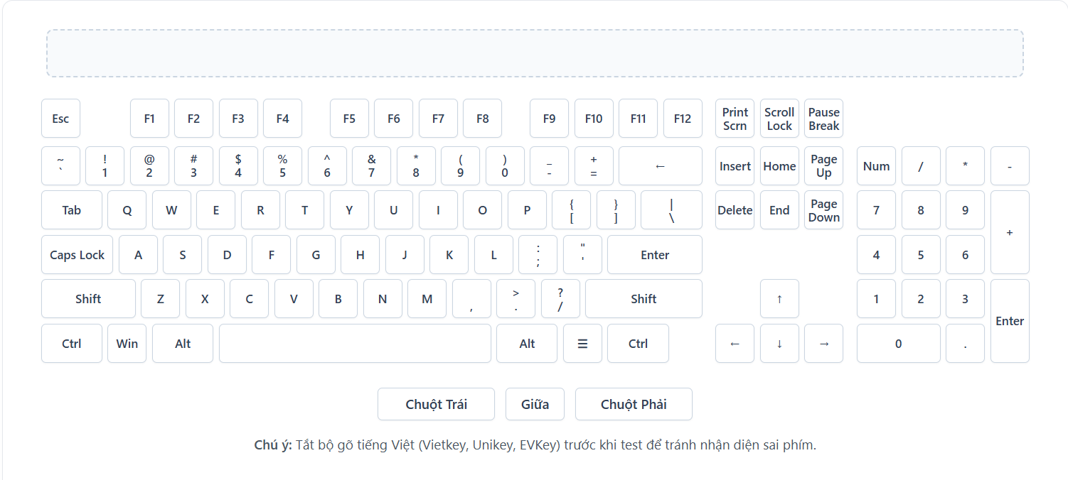 Online Keyboard Test - Screenshot 1