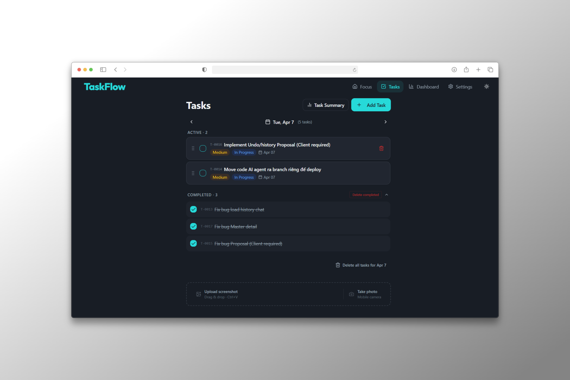 Task Flow - Screenshot 2