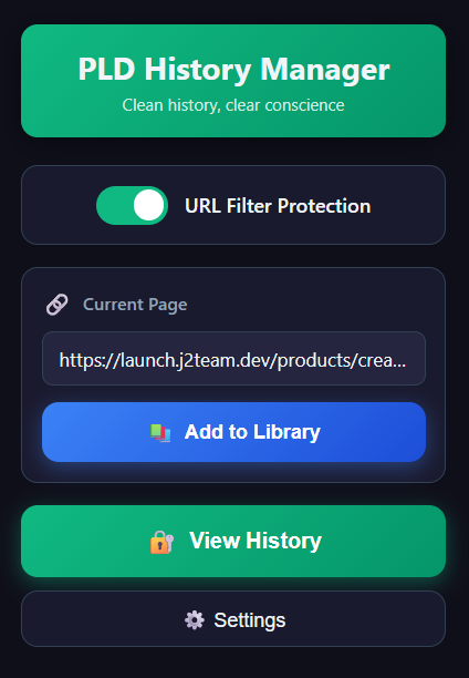 PLD History Manager - Screenshot 1