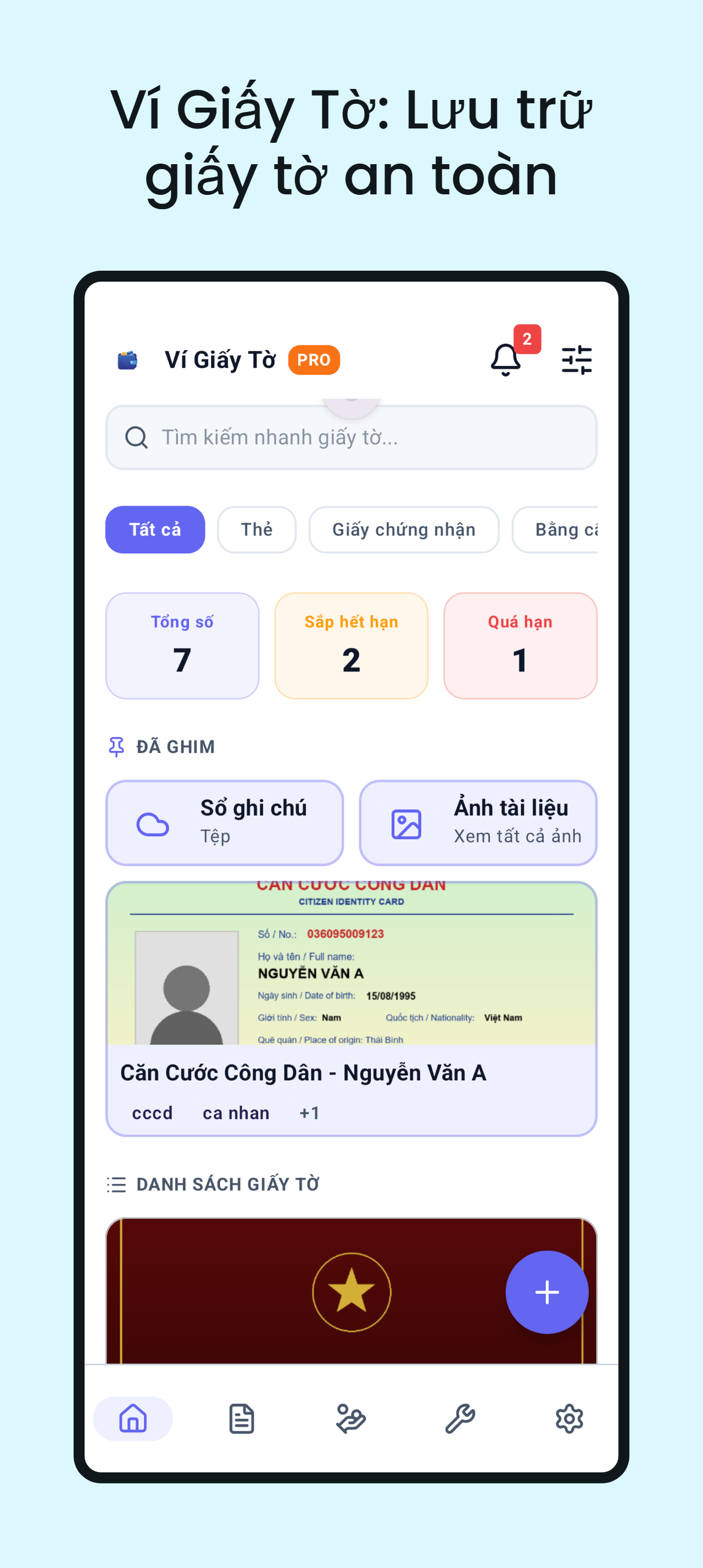 Ví giấy tờ - Screenshot 1