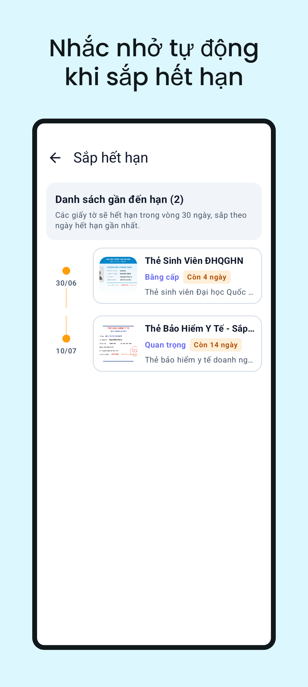 Ví giấy tờ - Screenshot 2