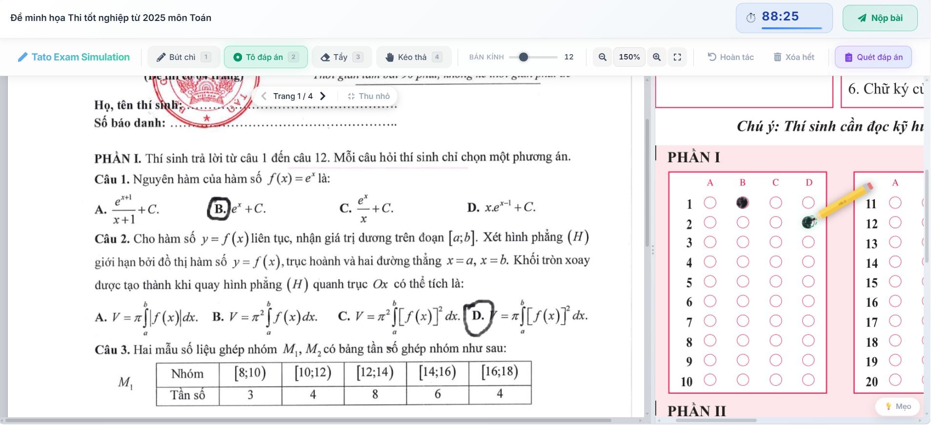 Tato - Hệ thống quản lý và luyện đề trực tuyến, thực tế. - Screenshot 3