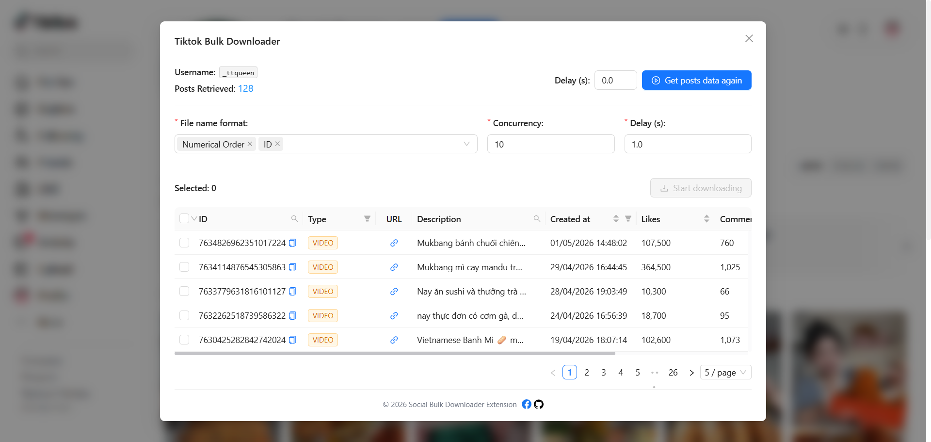 Social Bulk Downloader Extension - Screenshot 4