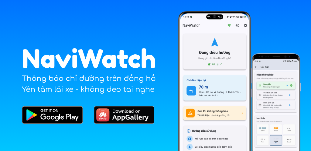 NaviWatch chỉ đường Watch/Band - Screenshot 1