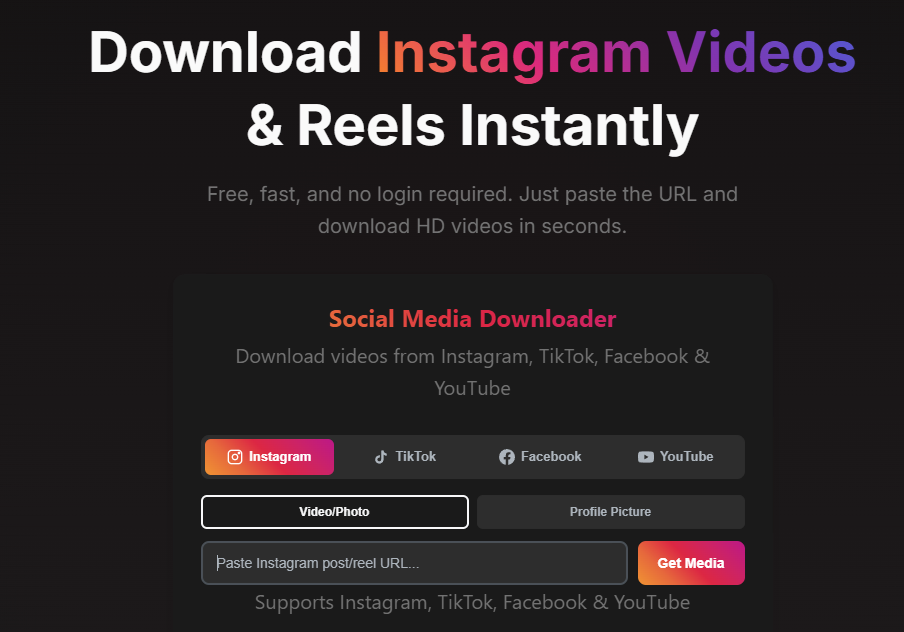 Download Socials Videos - Screenshot 1
